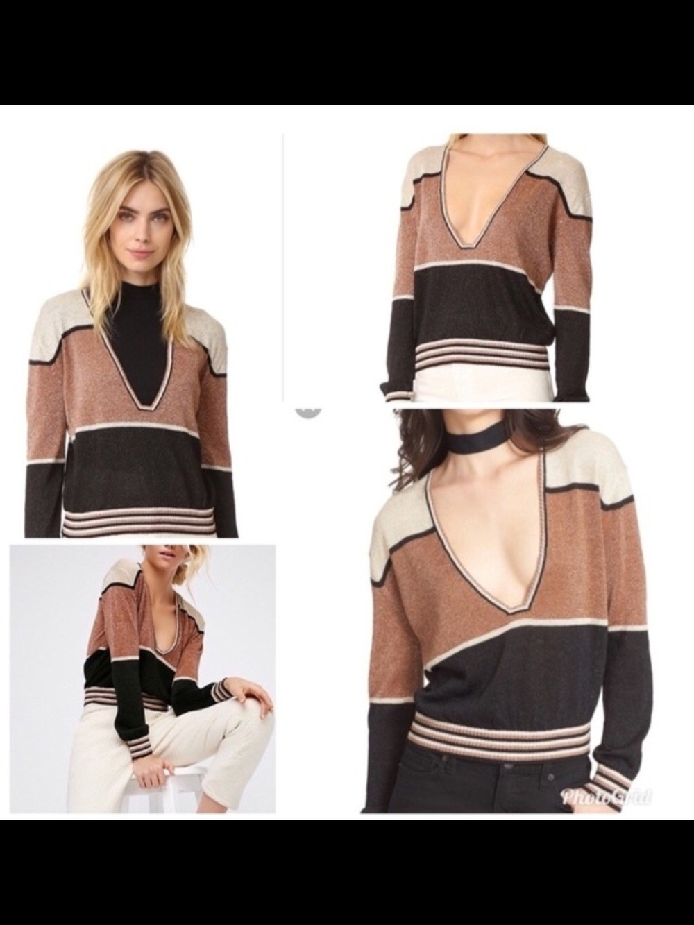 Free People Gold DUST Pullover Lightweight Sweater